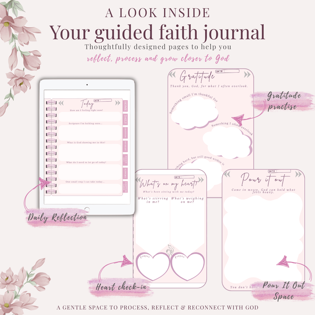 Guided Faith Journal for Everyday Moments (Digital Download) "God meets me here" - Love by Lamanna