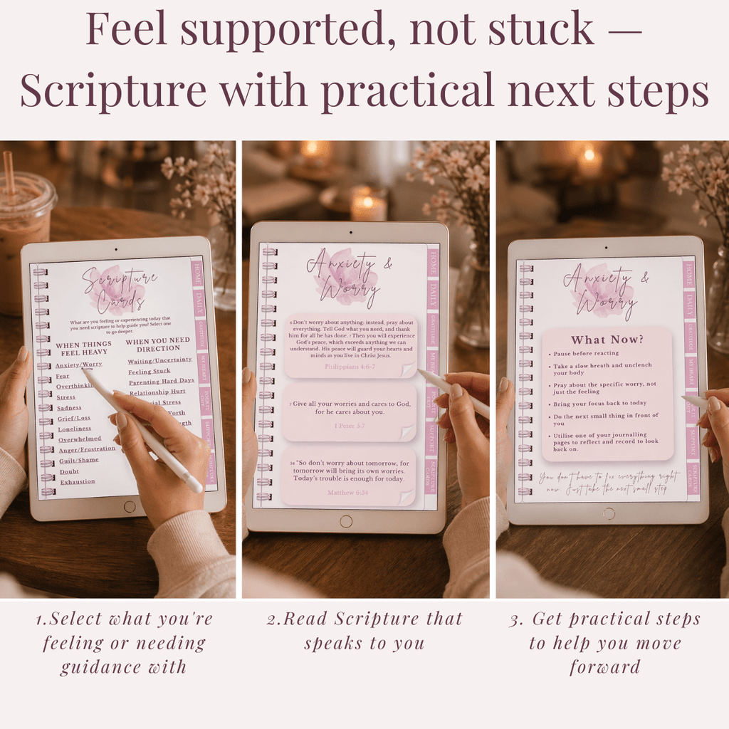 Guided Faith Journal for Everyday Moments (Digital Download) "God meets me here" - Love by Lamanna