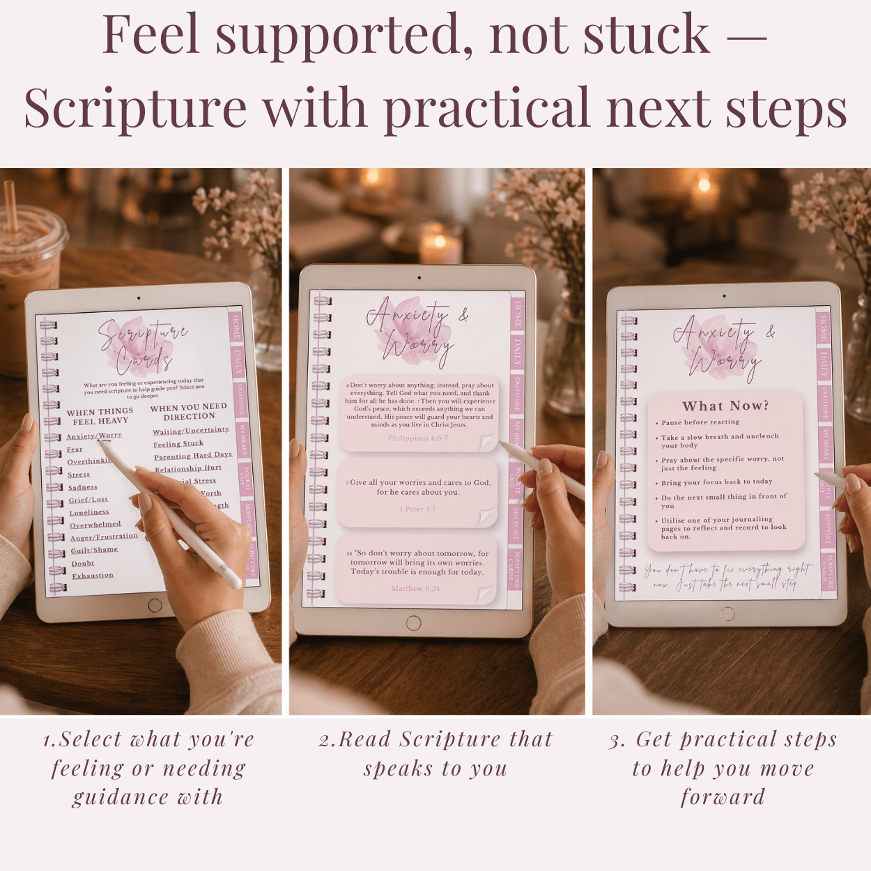Guided Faith Journal for Everyday Moments (Digital Download) "God meets me here" - Love by Lamanna