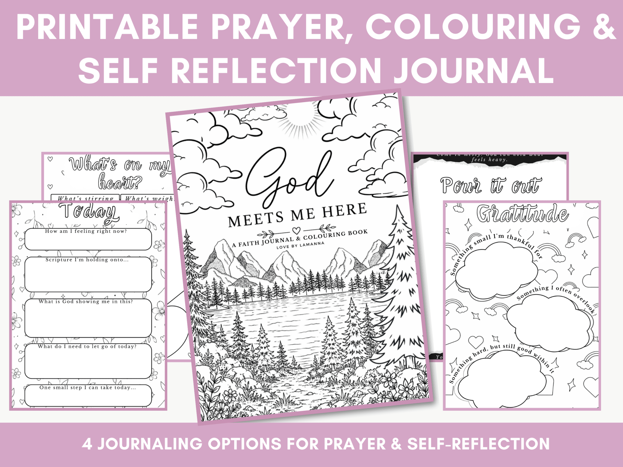 Printable Prayer, Reflection & Colouring Journal | Instant Download - Love by Lamanna