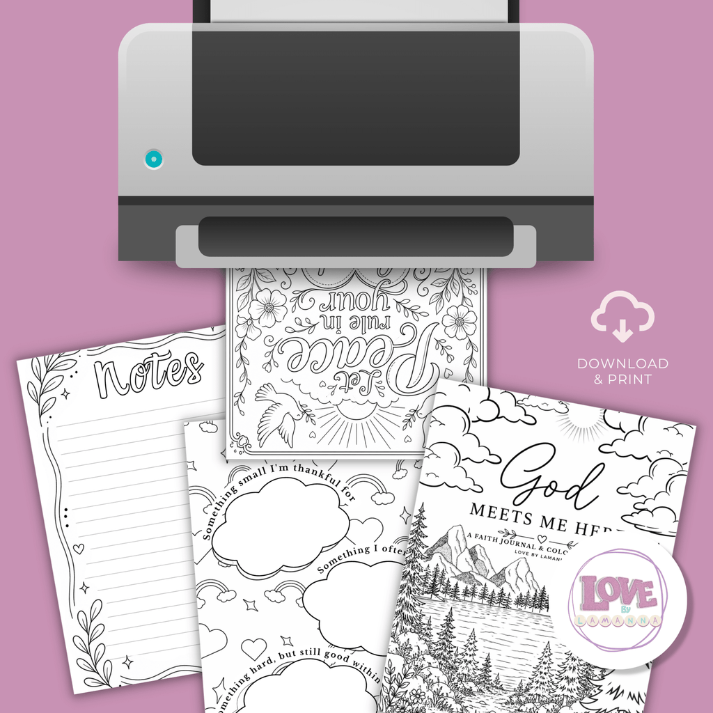 Printable Prayer, Reflection & Colouring Journal | Instant Download - Love by Lamanna